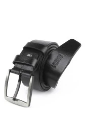 Hakiki Deri Erkek Kemer Extra Yumuşak 4,5 cm Kot Siyah thumbnail 2