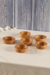 Zeytin Ağacı Çerezlik El yapımı Çerez Kasesi Seti 6 Parça - 1