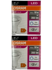 Osram Par16 4.5W (50W) 6500K (Beyaz Işık) GU10 Duylu Led Spot (2 Adet) thumbnail 1