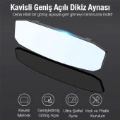 Polham 30x9 CM Ultra Geniş Araç İçi Geniş Açılı Araç Dikiz Aynası, Kavisli, Genişletilmiş Açılı Ayna - 2