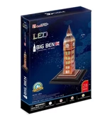 CubicFun 3D 28 Parça Puzzle Big Ben Saat Kulesi - İngiltere(Led Işıklı) - 1