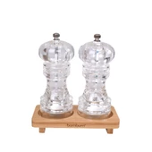 Bambum Varela - 2li Tuz-Karabiber Öğütücü Set Seffaf Küçük - 1