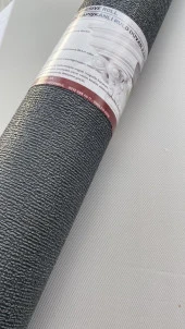 Renkli Duvarlar 50x280cm(1,4m2) Koyu Gri Dekor Isı ve Ses Yalıtım Yapışkanlı Duvar Kağıdı Dokulu Esnek Silinebilir thumbnail 3