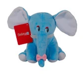 Sevimli Pelüş Oyuncak Oturan Mavi Fil 20x17 CM - 1