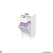 Modilayn MELİS 45x88x32,5 cm ÇEKMECELİ ÇAMAŞIR SEPETLİ BANYO DOLABI - 4