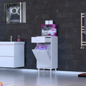 Modilayn MELİS 45x88x32,5 cm ÇEKMECELİ ÇAMAŞIR SEPETLİ BANYO DOLABI - 1