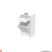 Modilayn MELİS 45x88x32,5 cm ÇEKMECELİ ÇAMAŞIR SEPETLİ BANYO DOLABI - 5