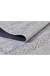 Klin Gri Modern Polyester Dijital Baskı Halı - 3