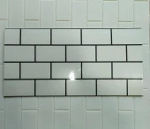 Renkli Duvarlar 60x30cm Shiny Beyaz Tuğla Desen Kendinden Yapışkanlı Karavan Prefabrik Banyo Wc Duvar Kaplama Paneli thumbnail 3