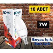 NO-VO 7w Led Ampul 10'lu Paket - Beyaz Işık - 2