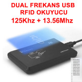 Çift Frekans 13.56Mhz ve 125Khz Usb Rfid Okuyucu Dual RFID Manyetik Kart Anahtarlık Etiket - 1