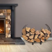 Şömine Odunu Taşıma Sepeti Metal Odunluk - 3