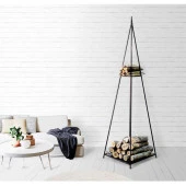 Odun Koyma Rafı Üçgen Tasarım Dış Mekan Odunluk thumbnail 7