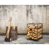 Odun Dizme Rafı Şömine Yanı Metal Odunluk Bahçe Odunluğu - 6