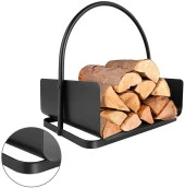 Dekoratif Odun Kovası Metal Tasarım Odun Sepeti - 5