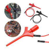 Kanca Tip Test Prob Çifti 2mm Mini Test Lojik Analizör Lehimsiz Tutucu Yakalayıcı Tel Klips - 5