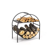 Şömine Yanı Odun Kovası Yuvarlak Tasarım Odun Sepeti thumbnail 1