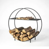 Odun Kovası Yuvarlak Tasarım Metal Odunluk - 1