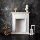 Şömine Yanı Odun Kovası Yuvarlak Tasarım Odun Sepeti thumbnail 6