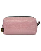 Yuga Makyaj Çantası Simli Açık Pembe - 1