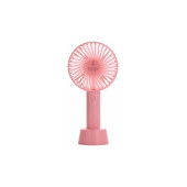 DESİNGSHOPMini Şarjlı Standlı El Vantilatörü Fanı Soğutucu Vantilatör Pembe - 1