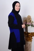 Armine 23KT448 Saks Kadın Fırfırlı Yarı Fermuarlı Kadın Tunik - 2
