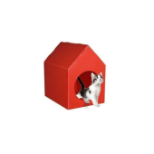 Kırmızı Kedi Köpek Evi Kulübesi Yuvası Plastik Demonte Taşınabilir - 1