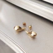 Vaoov 925 Ayar Gümüş Bottega Damla Gözyaşı Küpe thumbnail 6