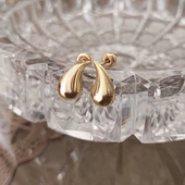 Vaoov 925 Ayar Gümüş Bottega Damla Gözyaşı Küpe thumbnail 2