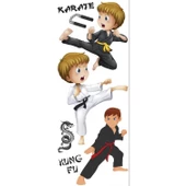 Karateci Çocuk Sticker Çocuklar İçin 3D Puff Çıkartma16,50/6,40 - 1