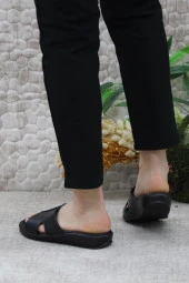 Ceyo 9200-3 Siyah Ortopedik Rahat Kadın Terlik thumbnail 4