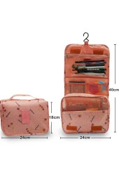 Çok Fonksiyonlu Askılı Makyaj Çantası Kiraz Desenli ( Büyük Boy ) - 3