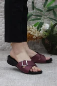 Ceyo Flora-11 Bordo Rahat Ortapedik Kadın Terlik thumbnail 1