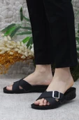 Ceyo Flora-11 Siyah Rahat Ortapedik Kadın Terlik thumbnail 3