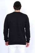 Lugmo Erkek Sweatshirt 3 İplik Kompak Kumaş Kazak Regular Siyah - 5