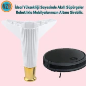 Mobilya Takımı Çekyat Kanepe Komidin Sehpa TV Ünitesi Koltuk Ayağı 15 cm Beyaz Altın Baza Ayak - 7