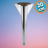 Mobilya Kanepe Sehpa TV Ünitesi Çekyat Koltuk Ayağı 20 cm Krom Baza Ayak thumbnail 1