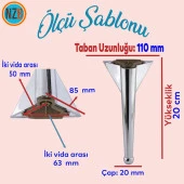 Mobilya Kanepe Sehpa TV Ünitesi Çekyat Koltuk Ayağı 20 cm Krom Baza Ayak thumbnail 2