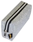 Yuga Makyaj Çantası Simli Gümüş - 4