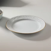 GÜRAL PORSELEN Bahar Dalı 6 Parça 20 cm Pasta Tabağı Mat Gold - 2