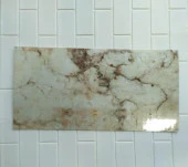 Renkli Duvarlar 60x30cm Shiny Toprak Mermer Desenli Yapışkanlı Karavan Prefabrik Banyo Wc Duvar Kaplama Paneli - 5