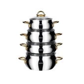 Ambos Aquamarine 8 Parça Tencere Seti - Çelik Kapak - AQU 4820 - 1