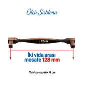 Kare Eskitme Antik Bakır 128 mm Metal Mobilya Mutfak Çekmece Dolap Dolabı Kulpu Kulbu Kulpları - 3