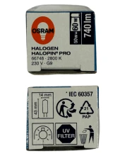 Osram Halopin Pro 50W (60W) 2800K (Sarı Işık) G9 Duylu Halojen Ampul - 3