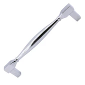 Kare Kulp Mobilya Mutfak Dolabı Çekmece Dolap Kulpları Kapak Kulpu Kulbu Krom Renk 96 mm Metal - 2