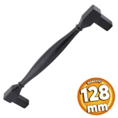 Kare Kulp Mobilya Mutfak Dolabı Çekmece Dolap Kulpları Kapak Kulpu Kulbu Siyah 128 Mm-12.8 Cm Metal thumbnail 1