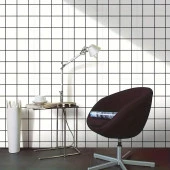 Renkli Duvarlar 60x30cm Shiny Siyah Çizgili Beyaz Kare Yapışkanlı Karavan Prefabrik Banyo Wc Duvar Kaplama Paneli - 4