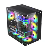 SNT UFO II Ocean Midi Tower Atx Gaming Akvaryum 7 x Argb Fanlar ve Uzaktan Kumanda Kontroller  Dahil Masaüstü Bilgisayar Kasası (POWER YOK) thumbnail 10