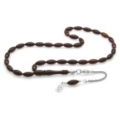 Nipora 925 Ayar Gümüş Lale Püsküllü Arpa Kesim Kuka Tesbih thumbnail 1