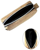 Yuga Makyaj Çantası Simli Koyu Bej thumbnail 2